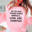 Sudadera "Mi ex tiene tres animales espirituales"