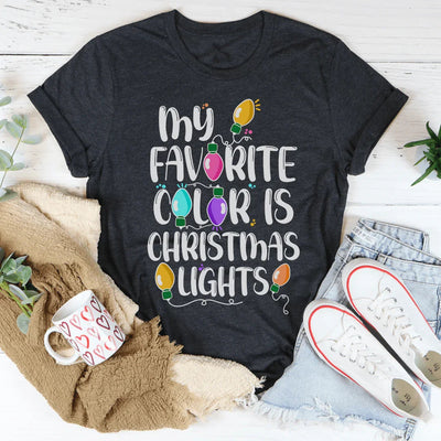 Mi color favorito es la camiseta de luces navideñas