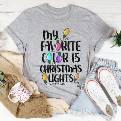 Mi color favorito es la camiseta de luces navideñas