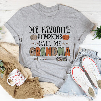 Camiseta "Mis calabazas favoritas" Llámame abuela