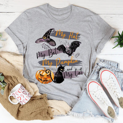 My Hat My Bat My Pumpkin And My Cat Tee - Korvel