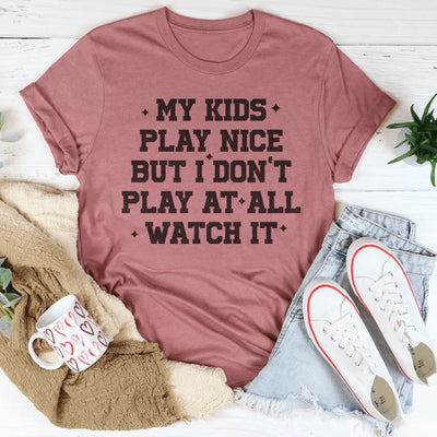 Mi camiseta 'Mis hijos juegan bien, pero yo no juego en absoluto'