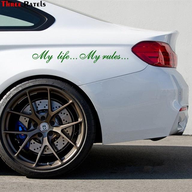 Mi Vida... Mis Reglas... Calcomanía para Auto - Sticker de Vinilo Premium
