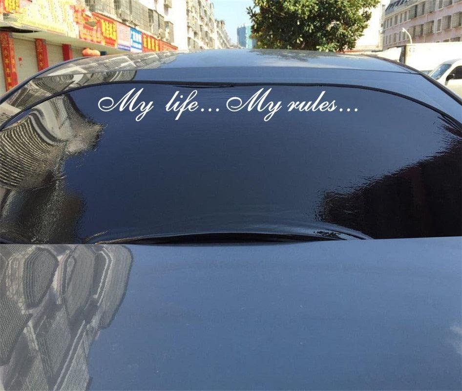 Mi Vida... Mis Reglas... Calcomanía para Auto - Sticker de Vinilo Premium