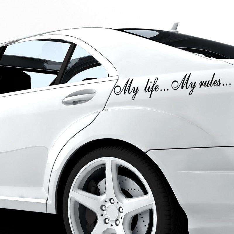Mi Vida... Mis Reglas... Calcomanía para Auto - Sticker de Vinilo Premium