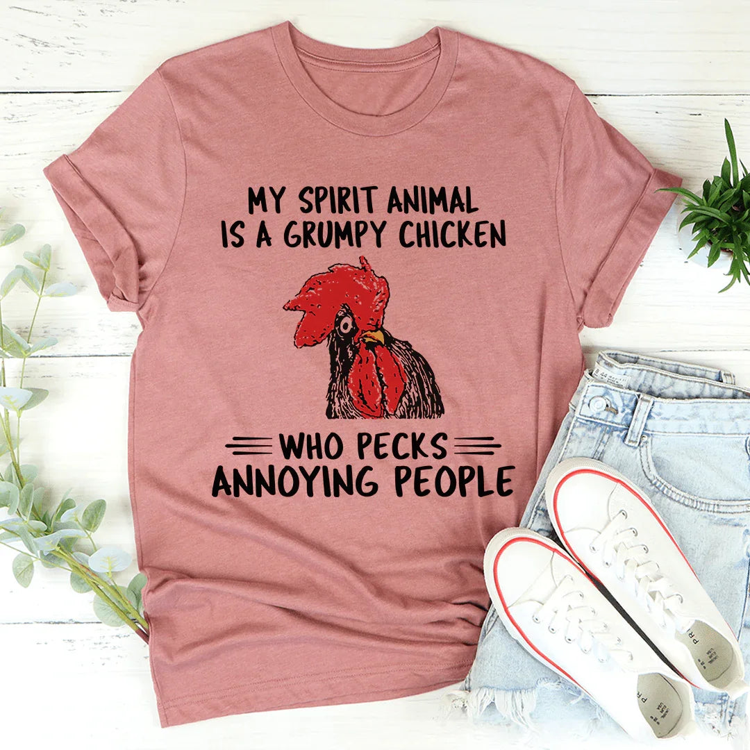 My Spirit Animal Is A Grumpy Chicken Tee - Korvel