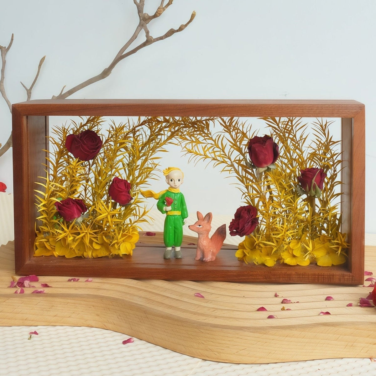 Ma Rose Unique - L'Art de la Boîte d'Ombre Le Petit Prince