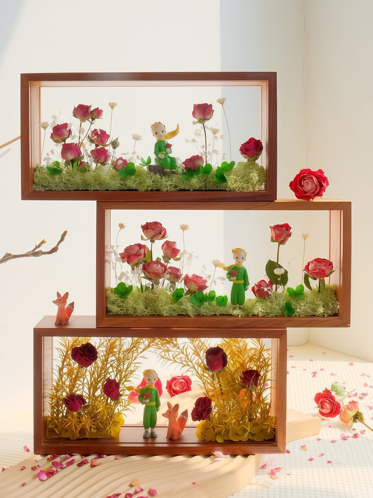 Ma Rose Unique - L'Art de la Boîte d'Ombre Le Petit Prince