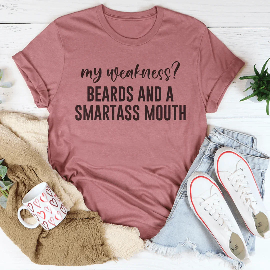 Camiseta de Barbas y Boca Sarcástica
