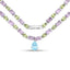 Collar de 32.50 quilates de piedras múltiples en plata esterlina .925