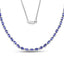 Collier en tanzanite véritable de 10,00 carats en argent sterling