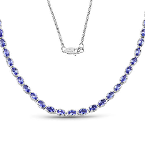 Collier en tanzanite véritable de 10,00 carats en argent sterling