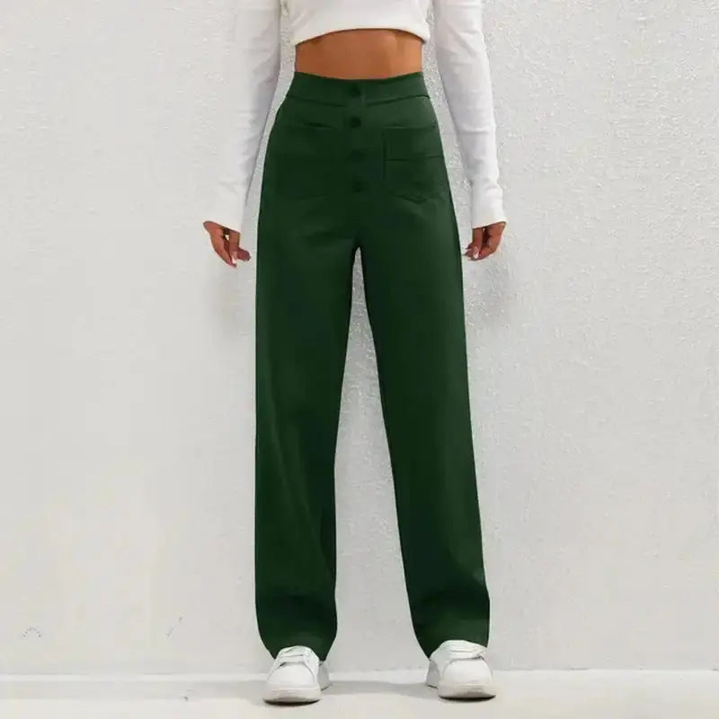 Pantalons décontractés taille haute pour un style sans effort