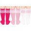 Toddler Athletic Socks - 3 Pack in Pink/White Variants