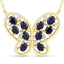 Collar de Zafiro Azul de 2.16 Quilates y Circonita Blanca en Plata de Ley
