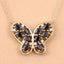 Collar de Zafiro Azul de 2.16 Quilates y Circonita Blanca en Plata de Ley
