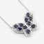 2.16 Carat Genuine Blue Sapphire & White Zircon Necklace