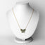 1.56 Carat Genuine Emerald and White Zircon Necklace