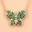 1.56 Carat Genuine Emerald and White Zircon Necklace
