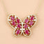 Collier en rubis véritable de 2,36 carats et zircon blanc en argent sterling