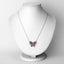 Collier en Rubis et Zircon Blanc de 2,36 Carats en Argent Sterling