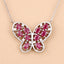 Collier en Rubis et Zircon Blanc de 2,36 Carats en Argent Sterling