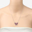 Collier en Rubis et Zircon Blanc de 2,36 Carats en Argent Sterling