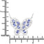1.86 Carat Genuine Tanzanite & White Zircon Necklace in Sterling Silver