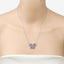 1.86 Carat Genuine Tanzanite & White Zircon Necklace in Sterling Silver
