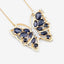 Collier en saphir bleu véritable de 2,94 carats et zircon blanc