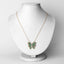 Collar de Esmeralda Genuina de 2.60 Quilates y Circonita Blanca en Plata de Ley