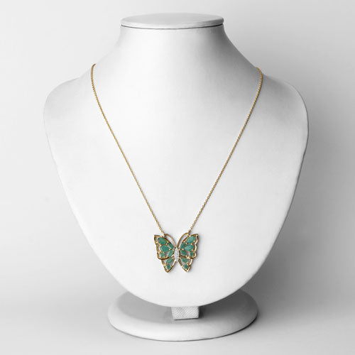Collar de Esmeralda Genuina de 2.60 Quilates y Circonita Blanca en Plata de Ley
