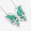 2.60 Carat Genuine Emerald and White Zircon Necklace