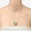 2.60 Carat Genuine Emerald and White Zircon Necklace