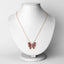 2.88 Carat Genuine Ruby and White Zircon Necklace in Sterling Silver
