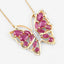 2.88 Carat Genuine Ruby and White Zircon Necklace in Sterling Silver