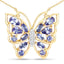 Collar de Tanzanita Genuina de 2.76 Quilates y Circonita Blanca en Plata Esterlina