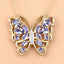 Collar de Tanzanita Genuina de 2.76 Quilates y Circonita Blanca en Plata Esterlina