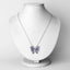 Collier en Tanzanite et Zircon Blanc de 2,76 Carats en Argent Sterling
