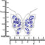 Collier en Tanzanite et Zircon Blanc de 2,76 Carats en Argent Sterling