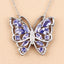 Collier en Tanzanite et Zircon Blanc de 2,76 Carats en Argent Sterling
