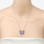 Collier en Tanzanite et Zircon Blanc de 2,76 Carats en Argent Sterling