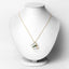 0.51 Carat Emerald and White Zircon Necklace in Sterling Silver