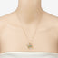 0.51 Carat Emerald and White Zircon Necklace in Sterling Silver