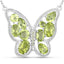 Collar de Peridoto Genuino de 4.65 Quilates en Plata Esterlina .925