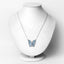 5.54 Carat Swiss Blue Topaz Necklace in Sterling Silver