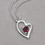 Collar de plata esterlina con granate genuino de 0.60 quilates