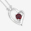 Collar de plata esterlina con granate genuino de 0.60 quilates
