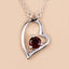 Collar de plata esterlina con granate genuino de 0.60 quilates