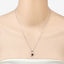 Collar de plata esterlina con granate genuino de 0.60 quilates